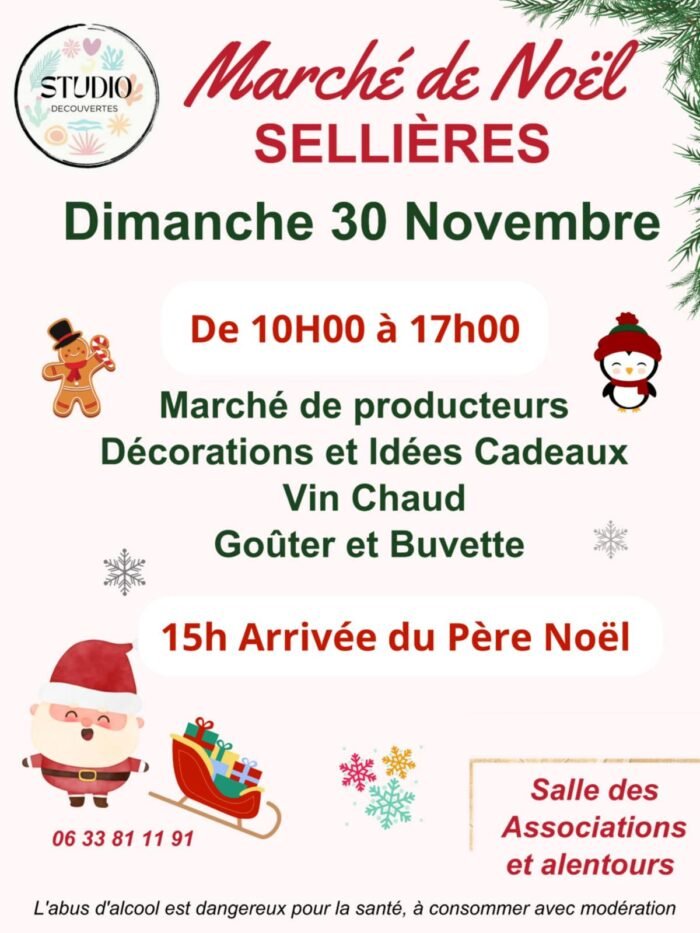 Affiche Marché de Noël de Sellières
