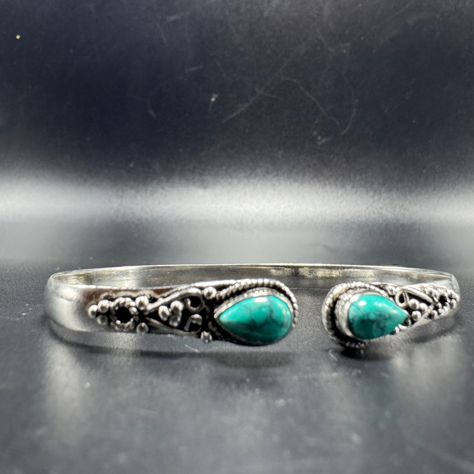Bracelet indien argenté turkénite
