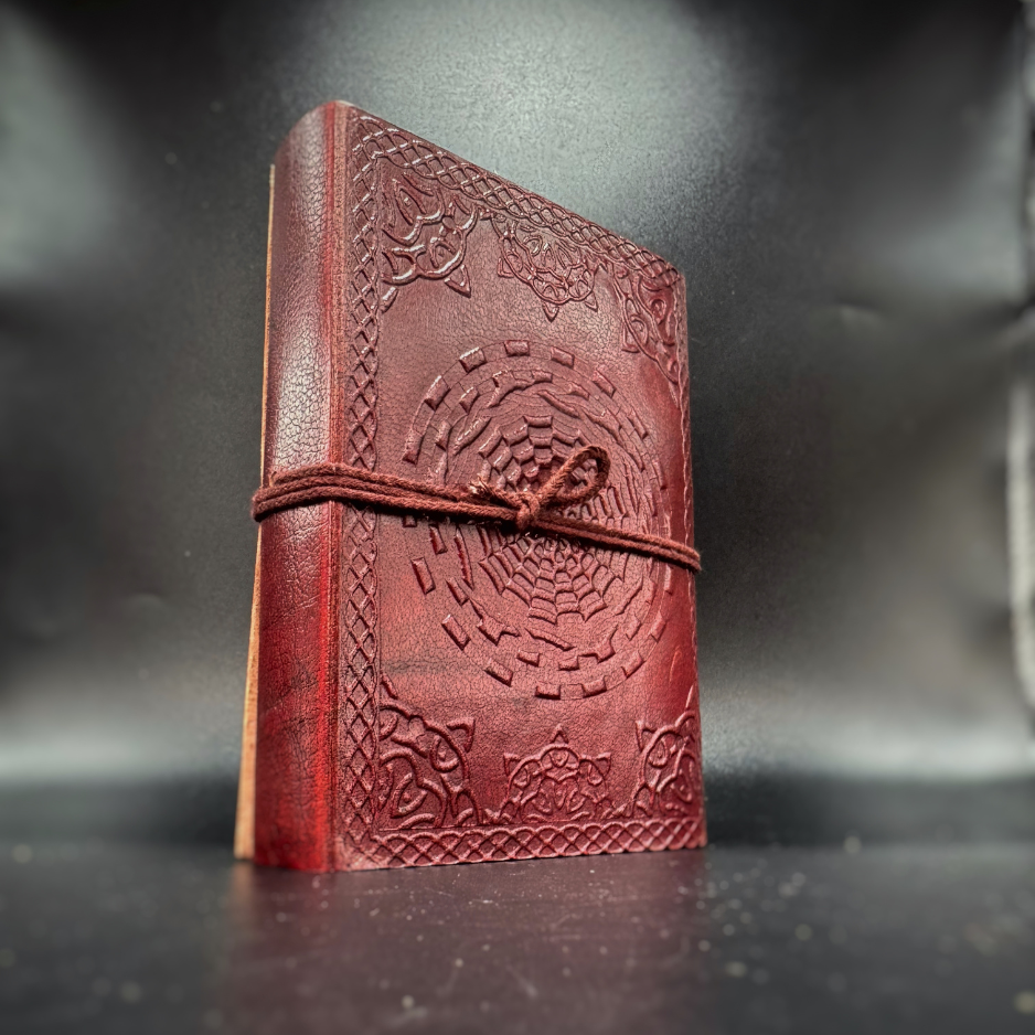 Carnet en cuir fait main motif éléphant – Artisanat d’Inde