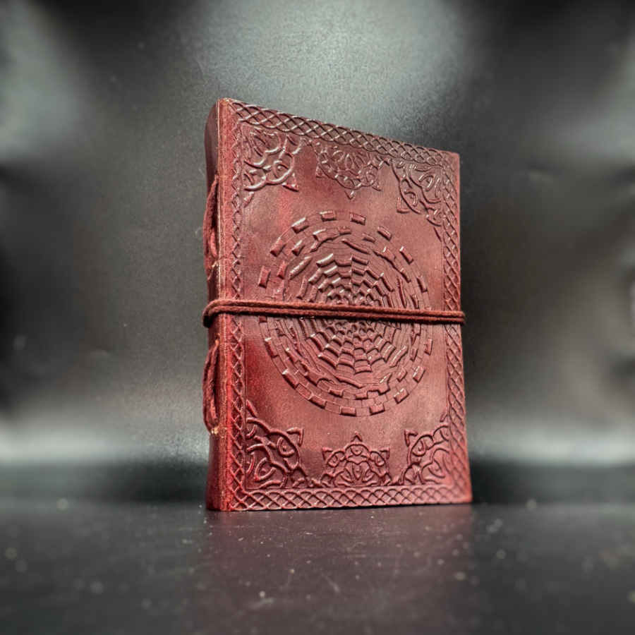 Carnet en cuir fait main motif mandala – Artisanat d’Inde