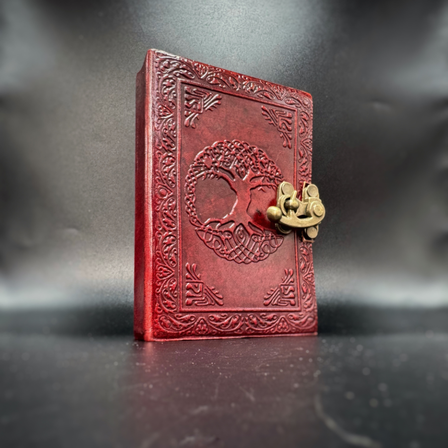 Carnet en cuir fait main motif arbre de vie viking Yggdrasil – Artisanat d’Inde