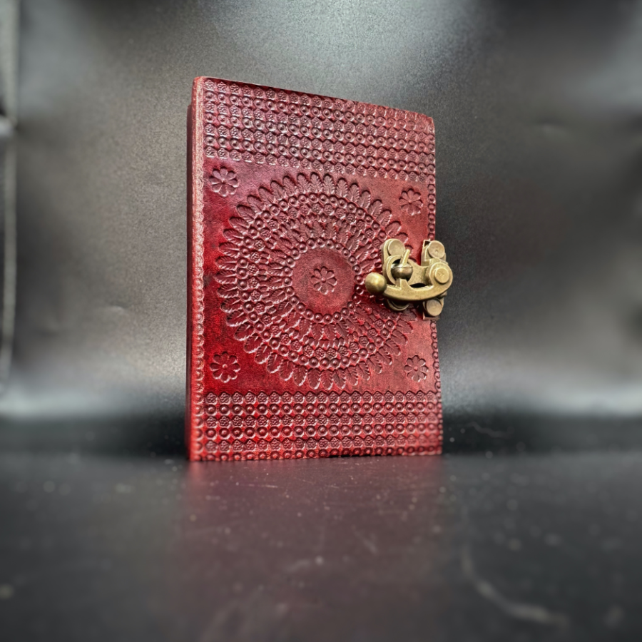 Carnet en cuir fait main motif mandala – Artisanat d’Inde