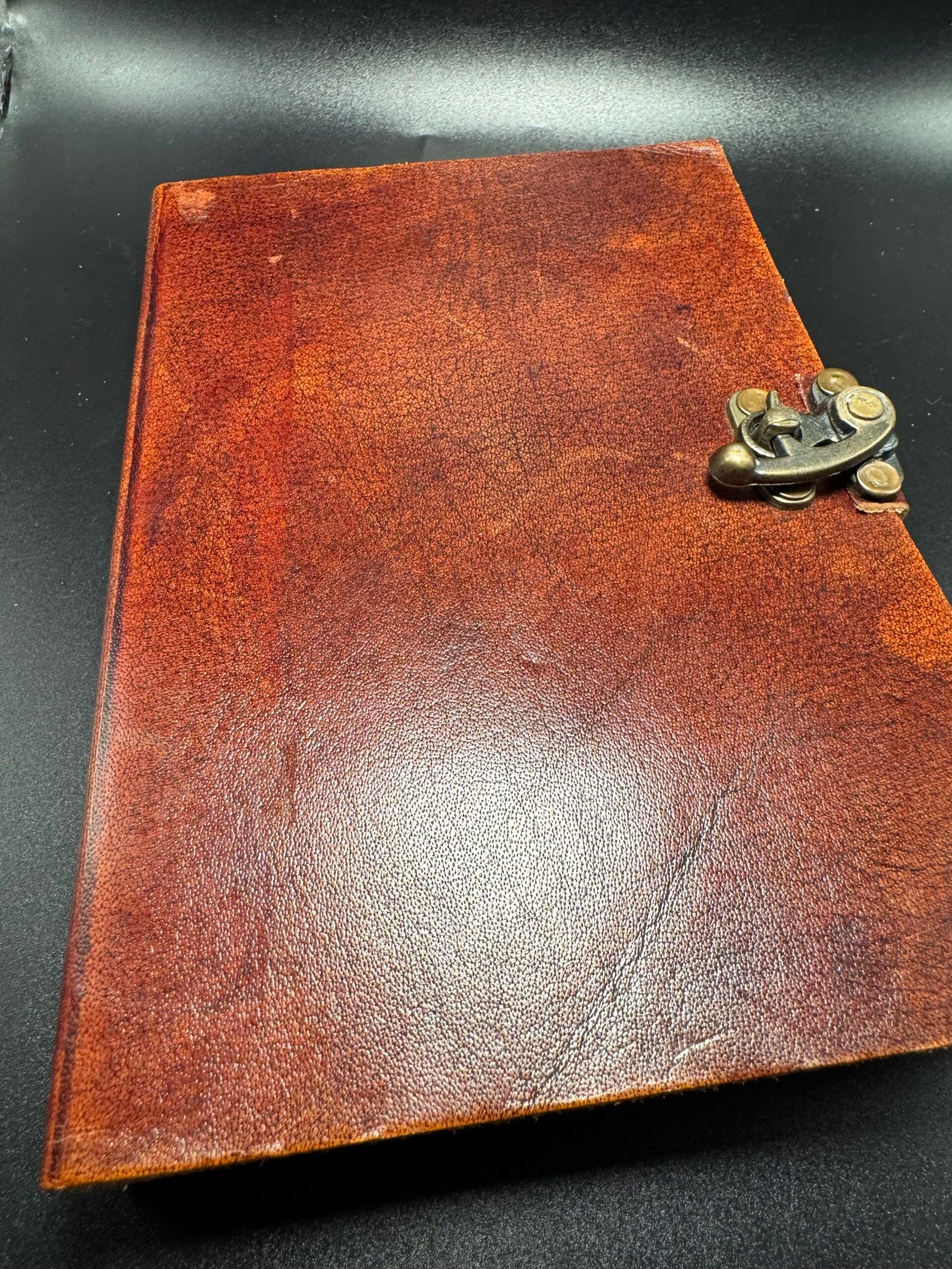 Carnet en cuir fait main neutre sans motif – Artisanat d’Inde