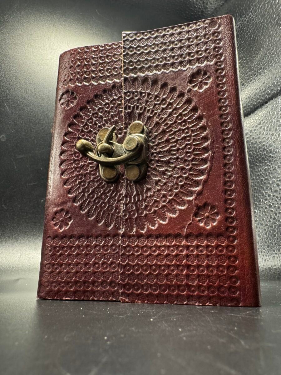 Carnet en cuir fait main avec motif mandala – Artisanat d’Inde