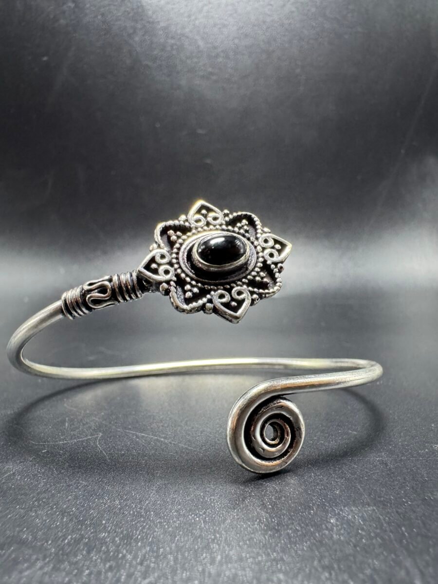 Bracelet bohème tourmaline noir